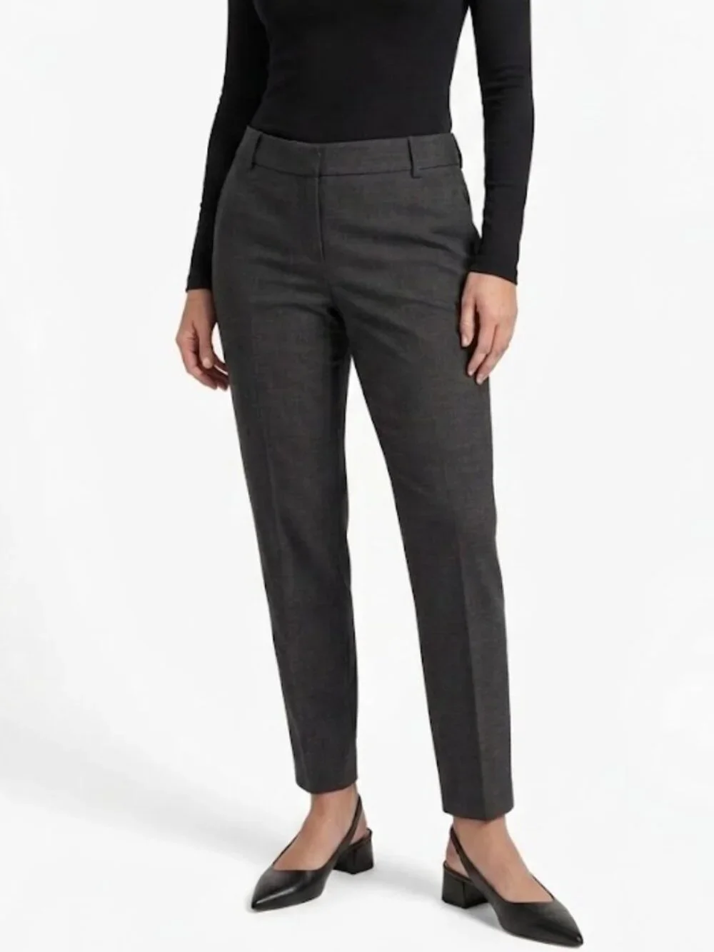 J.Crew Minnie Pant Bi-Stretch Wool Charcoal Gray Size 10